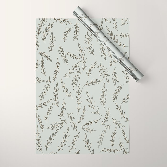 Rosemary Sketch Pattern Wrapping Paper Gallery Image 1