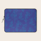 Botanical Cottage Floral Pattern in Bold Blue Tones Laptop Sleeve Gallery Image 1