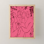 HOLDING HANDS PINK Mini Art Print Gallery Image 1