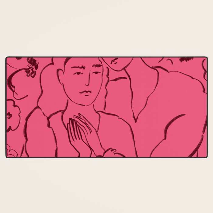 HOLDING HANDS PINK Desk Mat Gallery Image 3