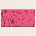 HOLDING HANDS PINK Desk Mat Gallery Image 3
