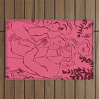HOLDING HANDS PINK Outdoor Rug Gallery Image 1