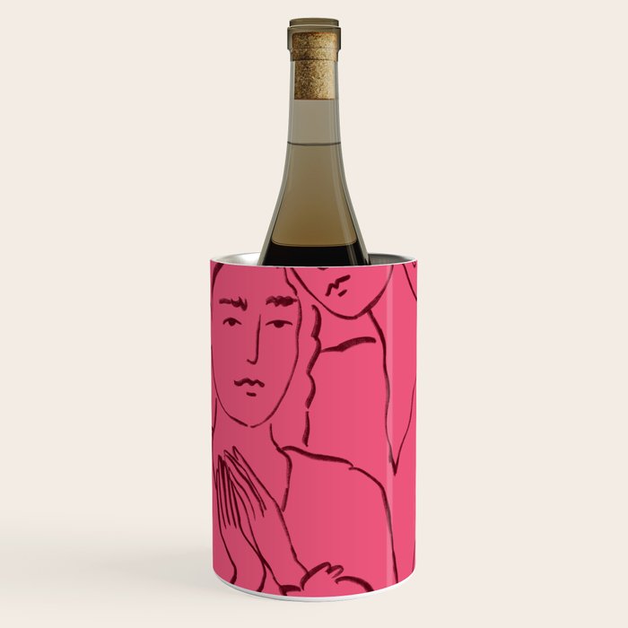 HOLDING HANDS PINK Wine Chiller Gallery Image 1