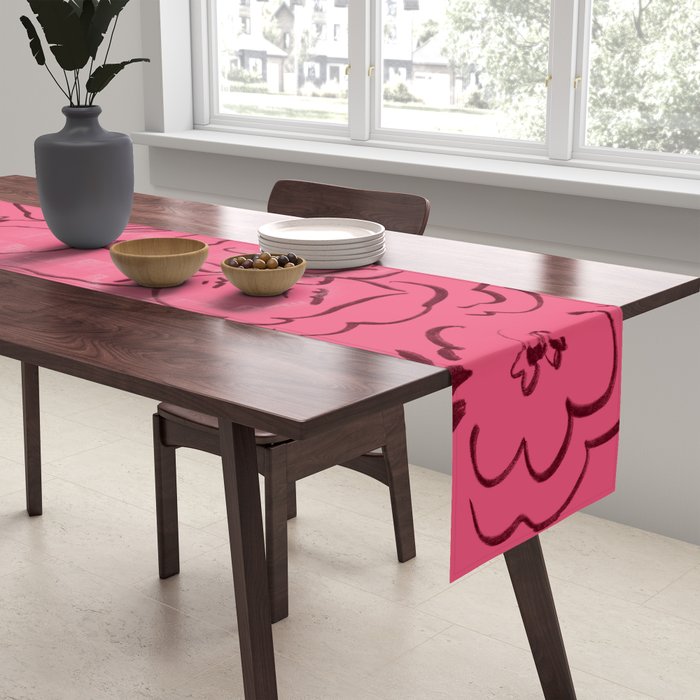 HOLDING HANDS PINK Table Runner Gallery Image 2