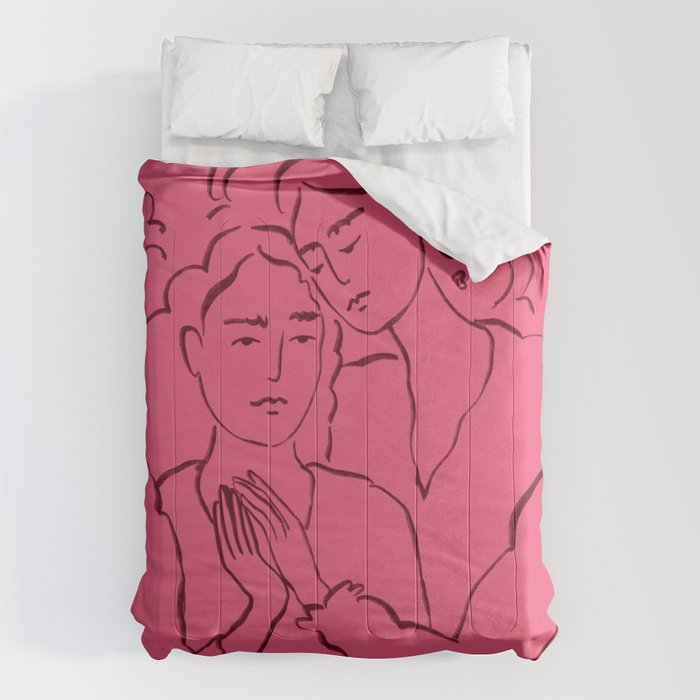 HOLDING HANDS PINK Comforter Gallery Image 1