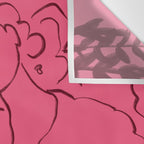 HOLDING HANDS PINK Wall Tapestry Gallery Image 3