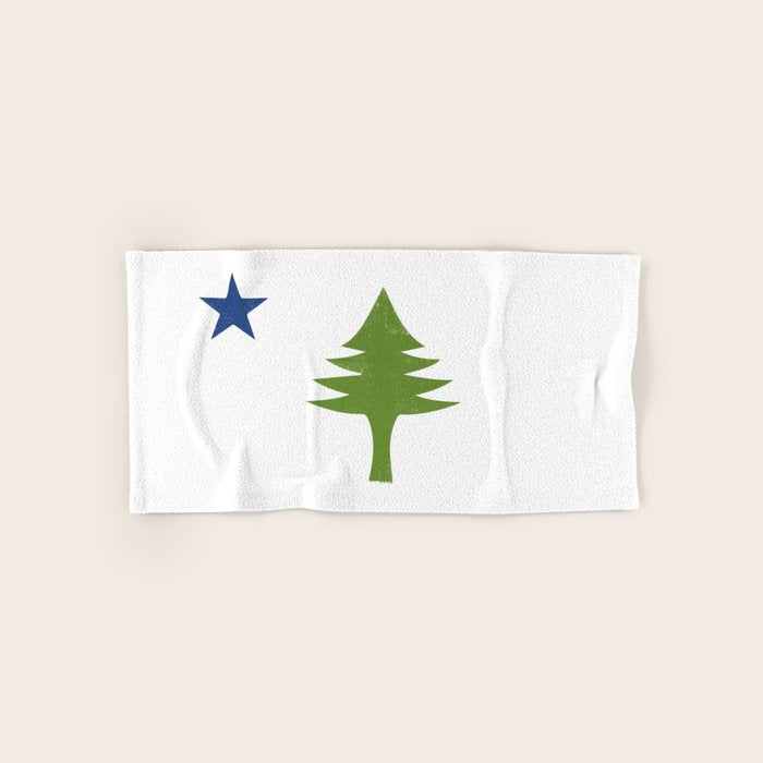 Maine Flag Bath Towel Gallery Image 1