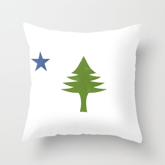 Maine Flag Throw Pillow Gallery Image 6