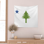 Maine Flag Wall Tapestry Gallery Image 2