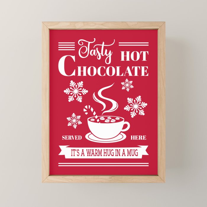 Tasty Hot Chocolate Red Mini Art Print Gallery Image 1