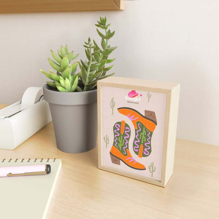 Cowgirl boots Desert Adventures Mini Art Print Gallery Image 2