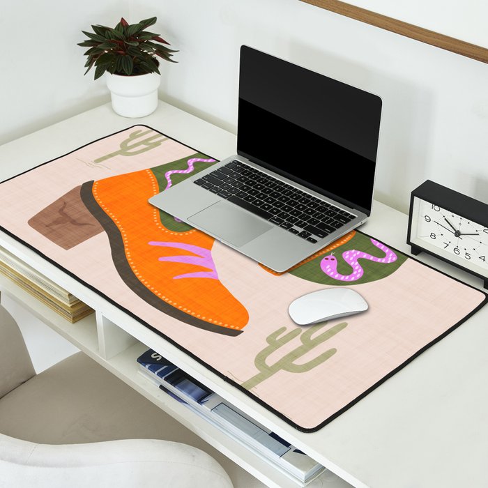 Cowgirl boots Desert Adventures Desk Mat Gallery Image 2
