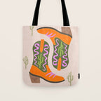 Cowgirl boots Desert Adventures Tote Bag Gallery Image 1