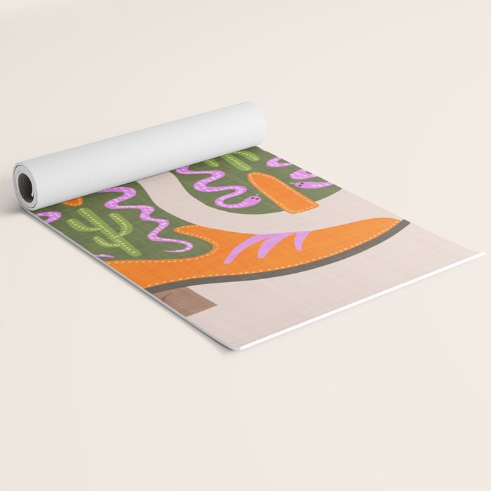 Cowgirl boots Desert Adventures Yoga Mat Gallery Image 2