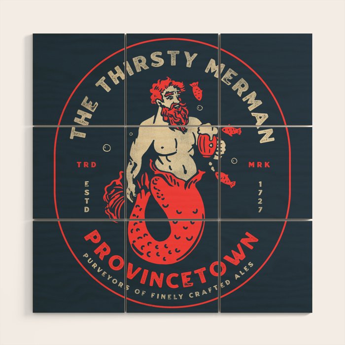 The Thirsty Merman Provincetown, Massachusetts Wood Wall Art Gallery Image 1