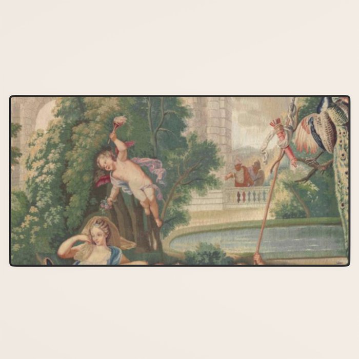 Antique 17th Century Romantic French Mythological Tapestry Desk Mat Gallery Image 3