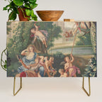 Antique 17th Century Romantic French Mythological Tapestry Credenza Gallery Image 1