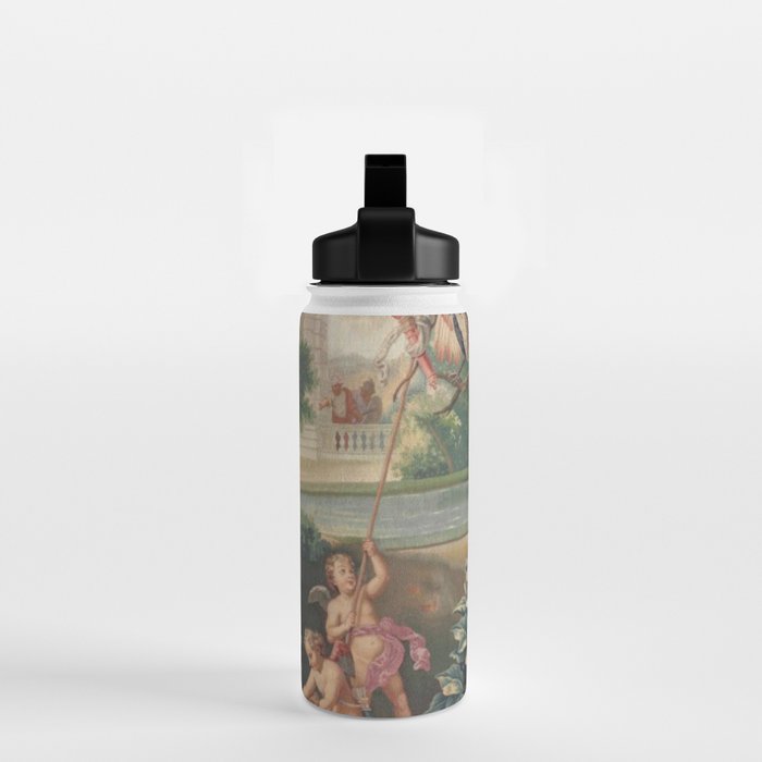Antique 17th Century Romantic French Mythological Tapestry Water Bottle Gallery Image 2