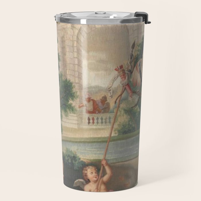 Antique 17th Century Romantic French Mythological Tapestry Travel Mug Gallery Image 2