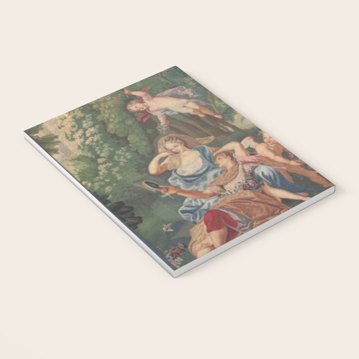 Antique 17th Century Romantic French Mythological Tapestry Notebook Gallery Image 3