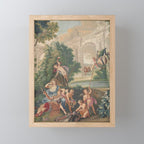 Antique 17th Century Romantic French Mythological Tapestry Mini Art Print Gallery Image 1