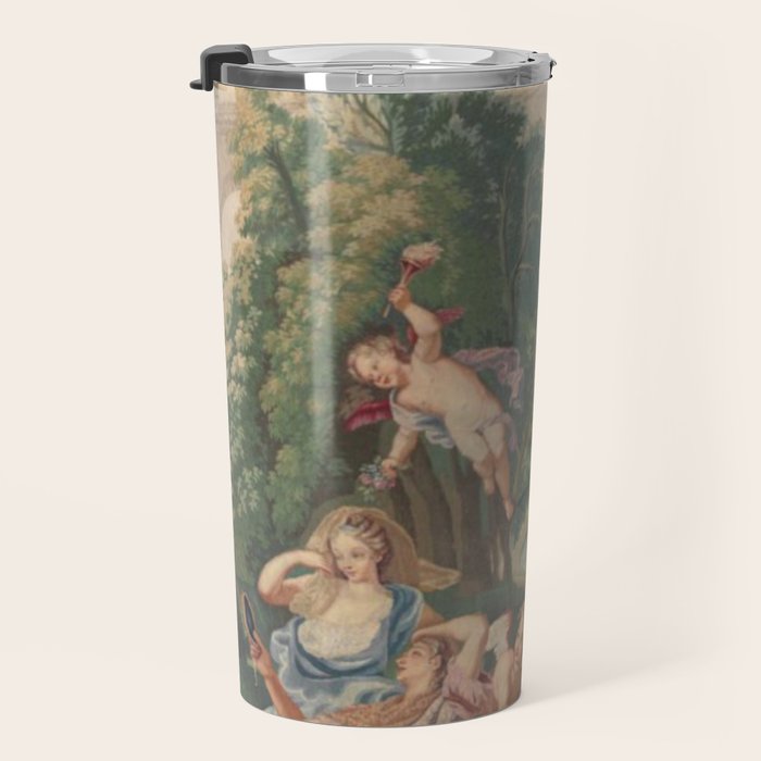 Antique 17th Century Romantic French Mythological Tapestry Travel Mug Gallery Image 3