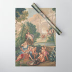 Antique 17th Century Romantic French Mythological Tapestry Wrapping Paper Gallery Image 1