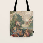 Antique 17th Century Romantic French Mythological Tapestry Tote Bag Gallery Image 1
