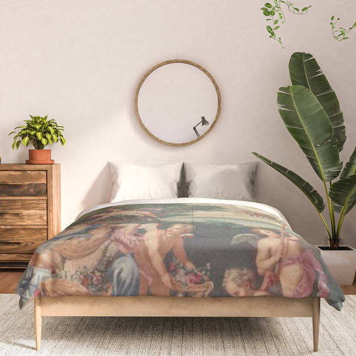Antique 17th Century Romantic French Mythological Tapestry Comforter Gallery Image 3