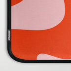Retro Liquid Swirl Abstract 2 in Bold Red-Orange and Pink Laptop Sleeve Gallery Image 3