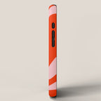 Retro Liquid Swirl Abstract 2 in Bold Red-Orange and Pink iPhone Case Gallery Image 2