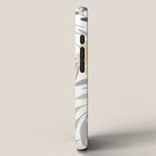 Modern, Floral Prints, Yellow, Gray and White iPhone Case Gallery Image 2