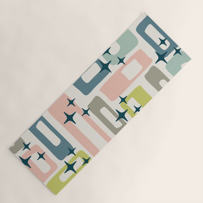 Mid Century Modern Abstract Pattern 236 Mid Mod Googie Yoga Mat Gallery Image 1