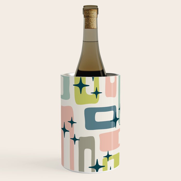 Mid Century Modern Abstract Pattern 236 Mid Mod Googie Wine Chiller Gallery Image 1