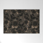 Maximalist Dark Moody Gothic Girl Flowers And Moths Welcome Mat Gallery Image 1