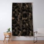 Maximalist Dark Moody Gothic Girl Flowers And Moths Window Curtain Gallery Image 5