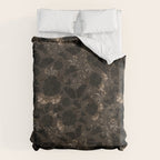 Maximalist Dark Moody Gothic Girl Flowers And Moths Duvet Cover Gallery Image 6