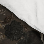 Maximalist Dark Moody Gothic Girl Flowers And Moths Comforter Gallery Image 4