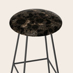 Maximalist Dark Moody Gothic Girl Flowers And Moths Stool Gallery Image 2