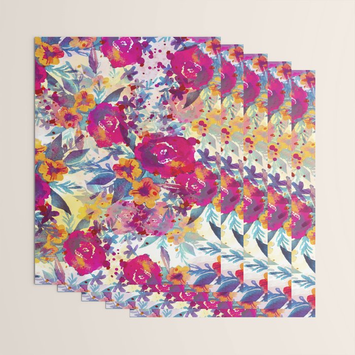 Watercolor flowers and plants 02 Wrapping Paper Gallery Image 3