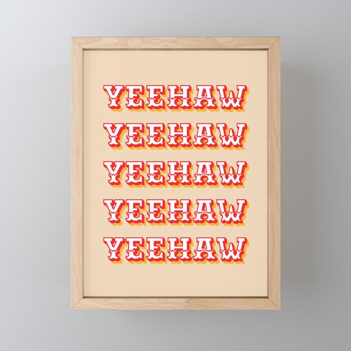 Yeehaw Mini Art Print Gallery Image 1
