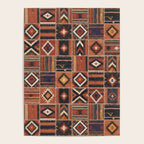 Geometric Tribal Patchwork Rug Design Poster Gallery Image 4