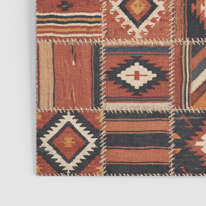 Geometric Tribal Patchwork Rug Design Poster Gallery Image 3