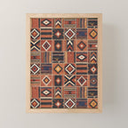 Geometric Tribal Patchwork Rug Design Mini Art Print Gallery Image 1