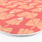 Retro Peach Blossoms Pattern Bath Mat Gallery Image 3