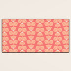 Retro Peach Blossoms Pattern Desk Mat Gallery Image 3