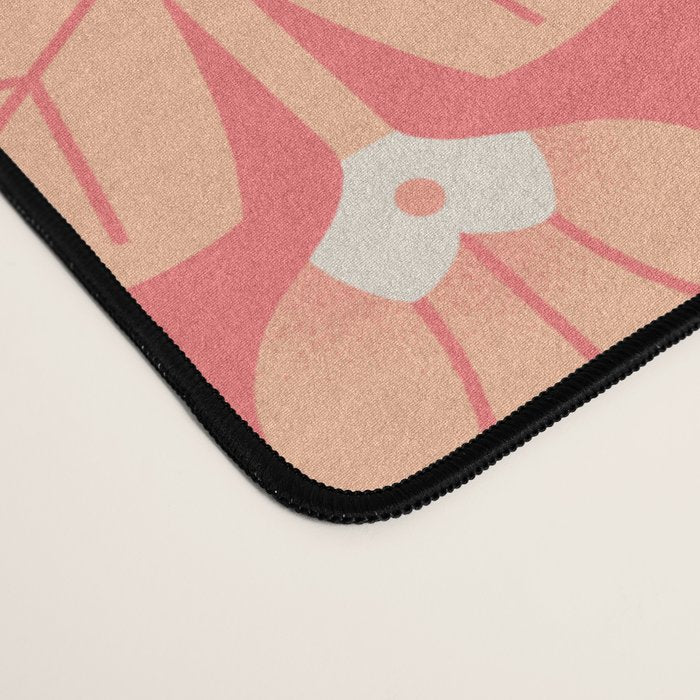 Retro Peach Blossoms Pattern Desk Mat Gallery Image 4
