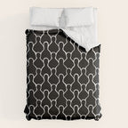Black and white people crowd pattern Comforter Gallery Image 6