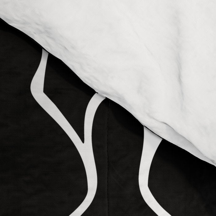 Black and white people crowd pattern Comforter Gallery Image 4