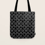 Black and white people crowd pattern Tote Bag Gallery Image 1